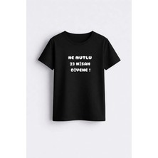 Shain Mustafa Kemal Atatürk Imza Baskılı Bisiklet Yaka Beyaz Çocuk Tişört T-Shirt