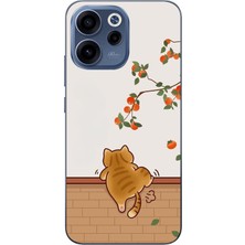 Le Balvo Oppo Reno 15F Uyumlu Kedi Tırmanıyor Baskılı Silikon Kılıf