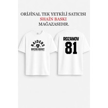 Shain Heated Rivalry Ilya Rozanov 81 Tasarım Yazılı Çift Taraf Baskılı Unisex Beyaz Tişört T-Shirt