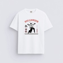 Shain Rozanov 81 Hollander 24 Heated Rivalry Dizi Baskılı Bisiklet Yaka Beyaz Tişört T-Shirt