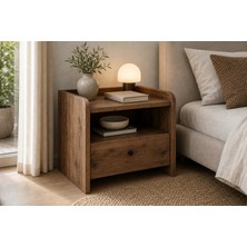 Gani Home Asya Modern Komodin - Çekmeceli ve Raflı Yatak Odası Sehpası