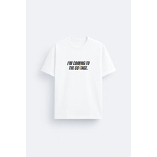 Shain Heated Rivalry I'm Comıng To The Cottage Baskılı Bisiklet Yaka Beyaz Tişört T-Shirt