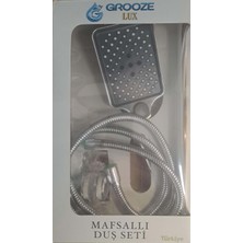 Leva House Grooze Mafsallı Lüx Duş Seti - Duş Takımı - Titan - Kutu Ambalaj