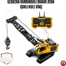Giffy Uzaktan Kumandalı Kule Vinç 11 Kanal Fonksiyon Iş Makinesi Buharlı Şarjlı Işıklı Ses Efektli Metal Başlıklı Kutulu