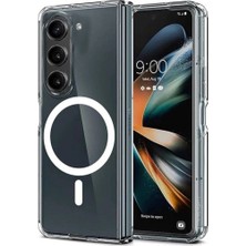 Mudanis Samsung Galaxy Z Fold 6 Kılıf Magneticsafe Şeffaf Silikon - Şeffaf