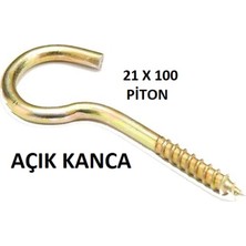 Leva House 21 x 100 Piton - Açık Kanca ( 1 Adet Fiyatıdır )