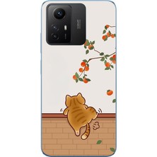 Le Balvo Redmi Note 12S Uyumlu Kedi Tırmanıyor Baskılı Silikon Kılıf
