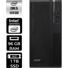 Acer Veriton S2720G Core I5 14400 96GB 1tb SSD Freedos DTR1PEM002P318 Masaüstü Bilgisayar & Per4 USB