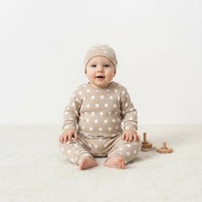 Ürünya Unisex Bebek Çocuk Pamuklu Uzun Kollu Puanlı Boydan Çıtçıtlı Tulum