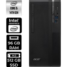 Acer Veriton S2720G Core I5 14400 96GB 512GB SSD WIN11 Home DTR1PEM002P337 Masaüstü Bilgisayar & Per4 USB