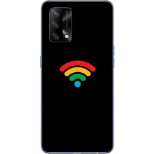 Le Balvo Oppo A74 Uyumlu Wifi Simgesi Baskılı Silikon Kılıf