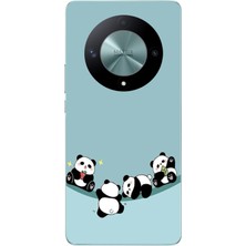 Le Balvo Honor X9B Uyumlu Panda Ailesi Baskılı Silikon Kılıf