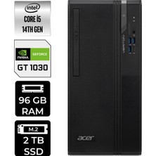 Acer Veriton S2720G Core I5 14400 GT1030 4gb 96GB 2tb SSD Freedos DTR1PEM002P439 Masaüstü Bilgisayar & Per4 USB