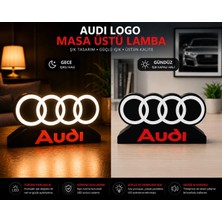 YSN Sounds Audi Masa Lambası , Audi Logolu LED Işıklı Masa Lambası , Audi Gündüz Gece Masa Lambası