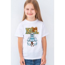 Morinna Super Bear Adventure Baskılı Çocuk Tişört Beyaz Günlük Rahat Kısa Kollu T-Shirt Mr-07