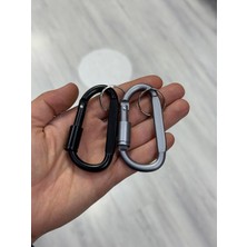MEKOTEX Ikili Alüminyum Karabina  | Vidalı Kilitli Kamp Çanta Aksesuar Klipsi