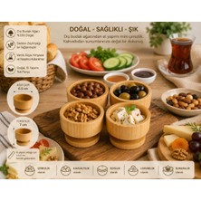 WoodBay Dış Budak Ağacı El Yapımı Mini Çerezlik Kahvaltılık Doğal Ahşap Kase 6.5x7 cm