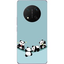 Le Balvo Honor Magic 7 Lite Uyumlu Panda Ailesi Baskılı Silikon Kılıf