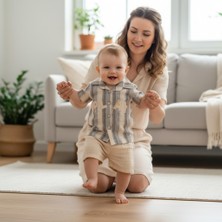 Ürünya Erkek Bebek Çocuk Kısa Kollu Gömlek Şort 2'li Takım