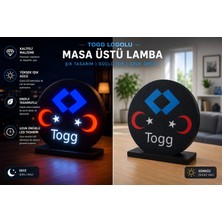 YSN Sounds Togg Masa Lambası , Togg Logolu LED Işıklı Masa Lambası , Togg Gündüz Gece Masa Lambası