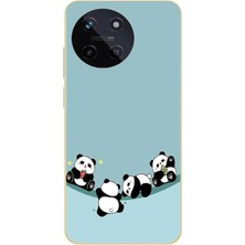 Le Balvo Realme 11 4g Uyumlu Panda Ailesi Baskılı Silikon Kılıf