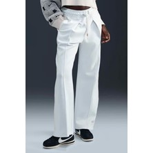 Nike Naomi Osaka High Waisted Loose Knit Trousers Bol Kesim Kadın Eşofman Altı Krem