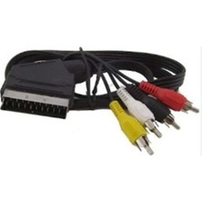Leva House Scart Kablosu / Rca 4 Lü Tos Çıkışlı