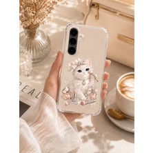 Powerfox Samsung Galaxy A57 Uyumlu Cute Kedicik Baskılı Sevimli Telefon Kılıfı MK01A