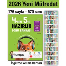 Tonguç Akademi 4'ten 5'e Hazırlık Yaz Tatili Kitabı - Ingilizce Kelime Kartları