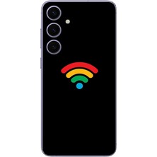 Le Balvo Samsung Galaxy S24 Plus Uyumlu Wifi Simgesi Baskılı Silikon Kılıf