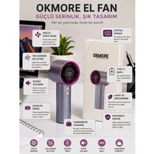 GUNKES Taşınabililir Mini USB Şarjlı Turbo Dijital Ekranlı El Vantilatör Fan Soğutucu