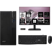 Acer Veriton S2720G Core I5 14400 16GB 2tb SSD 23.8" Fhd WIN11 Home DTR1PEM002P503 Masaüstü Bilgisayar & Per4 USB