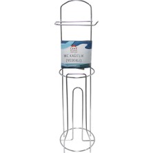 Leva House Leva  Wc Kağıtlık Ayaklı Yedekli  -16X64X15 cm - Krom
