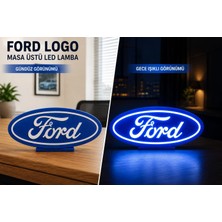 YSN Sounds Ford Masa Lambası , Ford Logolu LED Işıklı Masa Lambası , Ford Gündüz Gece Masa Lambası