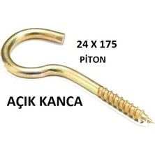 Leva House 24 x 175 Piton - Açık Kanca ( 1 Adet Fiyatıdır )