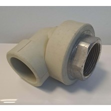 Pprc Dişi Dirsek  Ø40X1" 1/4" Altıköşe ( Ege Yıldız ) Gri