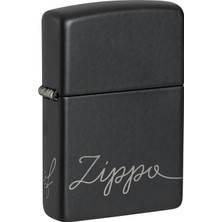 Zippo Logo Black Matte Dizayn Çakmak