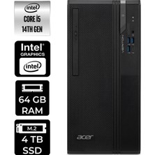 Acer Veriton S2720G Core I5 14400 64GB 4tb SSD WIN11 Pro DTR1PEM002P356 Masaüstü Bilgisayar & Per4 USB