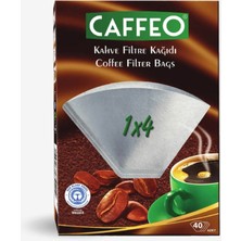 Caffeo Kahve Filtre Kağıdı Beyaz 1x4 | 40 Adet