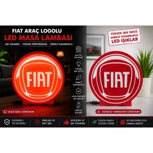 YSN Sounds Fiat Masa Lambası , Fiat Logolu LED Işıklı Masa Lambası , Fiat Gündüz Gece Masa Lambası
