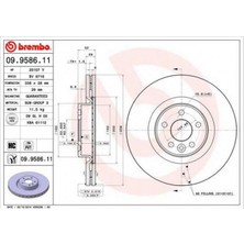 Brembo Depomix On Fren Disk Aynasi Hali Volvo S60 Ii 10-15 S80 Ii 06- V60 I 11-15 V70 Iii 07-15 XC70 Ii 09-15 336CM Cap