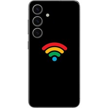 Le Balvo Samsung Galaxy S24 Uyumlu Wifi Simgesi Baskılı Silikon Kılıf