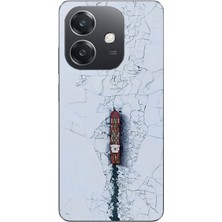 Le Balvo Oppo A3 Uyumlu Yük Gemisi Baskılı Silikon Kılıf