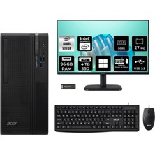Acer Veriton S2720G Core I5 14400 96GB 4tb SSD 27" Fhd WIN11 Home DTR1PEM002P700 Masaüstü Bilgisayar & Per4 USB