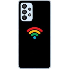 Le Balvo Samsung Galaxy A53 Uyumlu Wifi Simgesi Baskılı Silikon Kılıf
