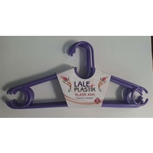 Leva House Lale Plastik Elbise Askısı Klasik 6 Lı Karışık Renkli