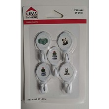 Leva House Leva Yapışkanlı Askı 5 Li Hanger LV-2938 ( Karışık Desen )
