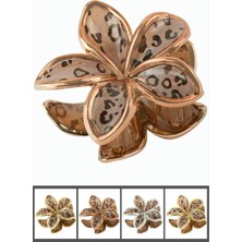 Renklime Leopar Desenli Lotus Mandal Toka 8 cm