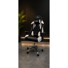 Ofiscore Huntes Oyuncu Koltuğu Ergonomik Gaming Chair Siyah-Beyaz | Bel Destekli, Yükseklik Ayarlı, Ofis & Gamer Koltuğu