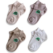 Panfilia Bambu Kız Çocuk Patik Çorap 4'lü Set / Kız / Erkek / Unisex